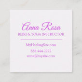 *~*の霊気手エネルギー治療光線の軽い労働者 スクエア名刺 (裏面)