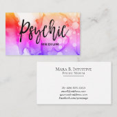 *~*の霊魂媒体の水彩画の精神コミュニケーション 名刺 (正面/裏面)