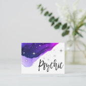 *~*の霊魂媒体の水彩画はラベンダーを主演します 名刺 (スタンド正面)