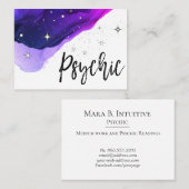 *~*の霊魂媒体の水彩画はラベンダーを主演します 名刺 (正面/裏面)