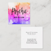 *~*の霊魂媒体の精神コミュニケーション水彩画 スクエア名刺 (正面/裏面)