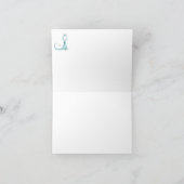 *~*の青いドラゴンの点の男の赤ちゃんのシャワーは感謝していしています サンキューカード (内部)