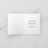 の青い結婚スプラッシュリースアートサンキューカード サンキューカード (内部)