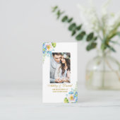 の青い結婚フローラフォトレジストリ挿入カード エンクロージャーカード (スタンド正面)