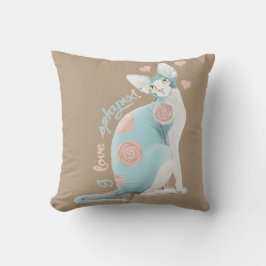 💛💙💛の青いSphynxの💛💙💛 クッション