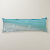 の青リラックスビーチ海景観自然シーン ボディピロー (裏面)