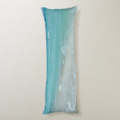 の青リラックスビーチ海景観自然シーン ボディピロー (裏面 (縦))