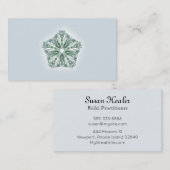 *~*の青緑の星の曼荼羅のスパの所有者の治療師 名刺 (正面/裏面)