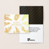 の非攻撃的な冬の休日の街並み従業員 箔カード (ディスプレー)