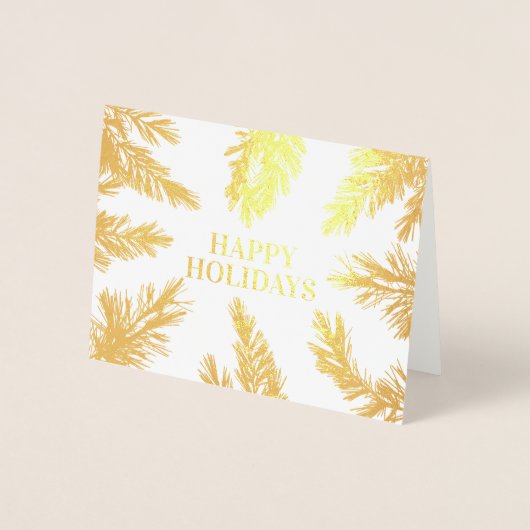 の非攻撃的な冬の休日の街並み従業員 箔カード (正面)