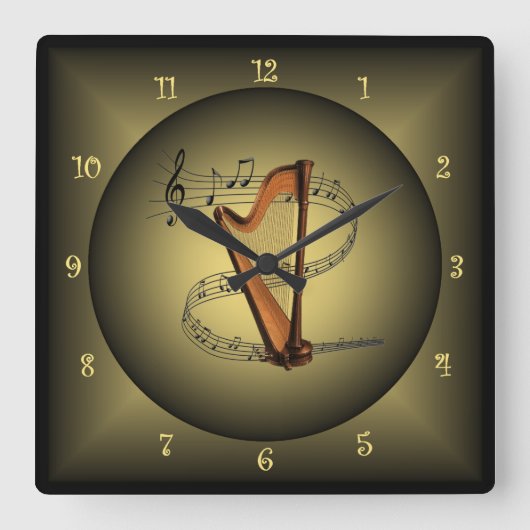 ~の音楽的な地球の~Musical楽器の~Scaleの~を同じことをくどくど言って下さい スクエア壁時計 (正面)