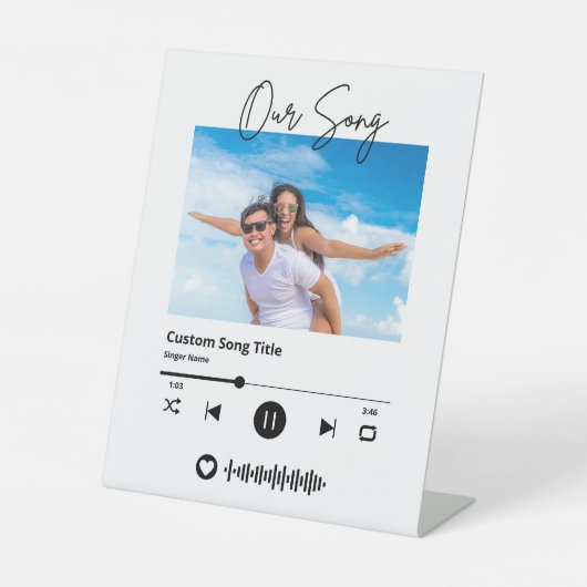 の音楽結婚スキャン可能コード私たちの曲 台座サイン (正面)