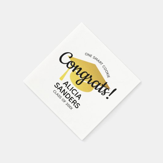 ～の頭が切れる大学院に対するCookieおめでとう スタンダードカクテルナプキン (角)
