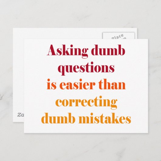 の頼ばか問題は簡単だ ポストカード (正面/裏面)