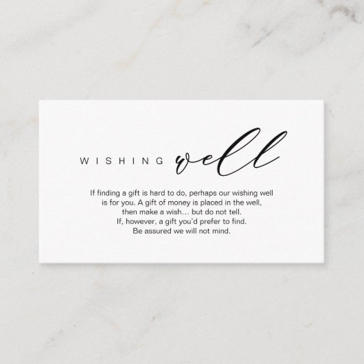 の願い結婚のロマンモダンティックな脚本 エンクロージャーカード (正面)