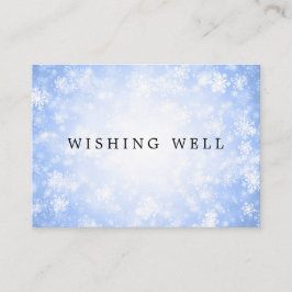 の願い結婚井戸の青い冬の不思議の国 エンクロージャーカード