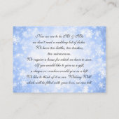 の願い結婚井戸の青い冬の不思議の国 エンクロージャーカード (裏面)