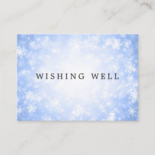 の願い結婚井戸の青い冬の不思議の国 エンクロージャーカード (正面)