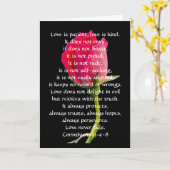 の願結婚い赤いバラのコリントの聖句の愛 カード (黄色い花)