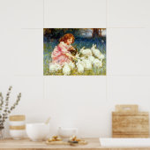 の食べ物を与えウサギ ポスター (キッチン)