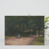 の食べ物を与え公園の鳥(Paul Peel著) カード (スタンド正面)