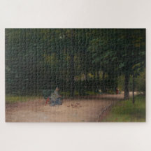 の食べ物を与え公園の鳥（Paul Peel著）