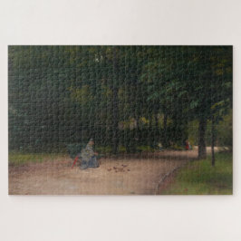 の食べ物を与え公園の鳥（Paul Peel著） ジグソーパズル