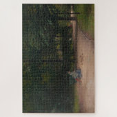 の食べ物を与え公園の鳥(Paul Peel著) ジグソーパズル (縦)