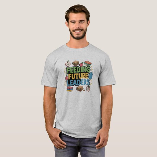 の食べ物を与え将来の指導者 Tシャツ (正面フル)