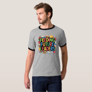 の食べ物を与え将来の指導者 Tシャツ