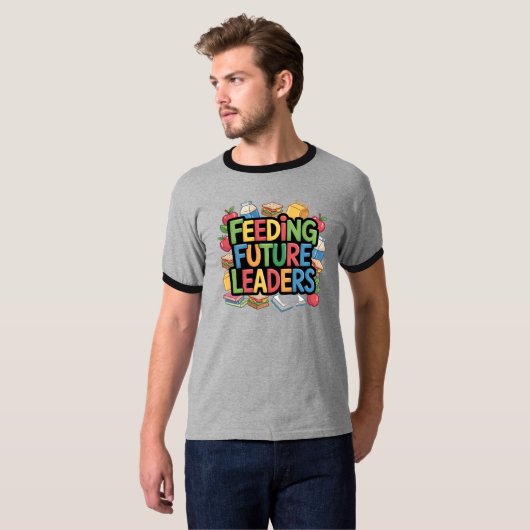の食べ物を与え将来の指導者 Tシャツ (正面フル)