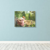 の食べ物を与え時刻 キャンバスプリント (インサイチュ (ウッドフロア))