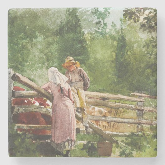 の食べ物を与え時刻 ストーンコースター (正面)