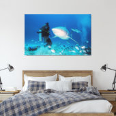 の食べ物を与え雄牛 キャンバスプリント (インサイチュ (寝室))