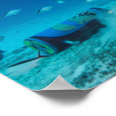 の食べ物を与え雄牛 ポスター (角)