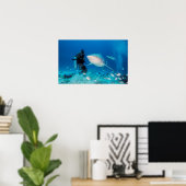 の食べ物を与え雄牛 ポスター (ホームオフィス)