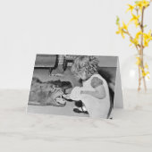 の食べ物を与えBear Greeting Card カード (黄色い花)