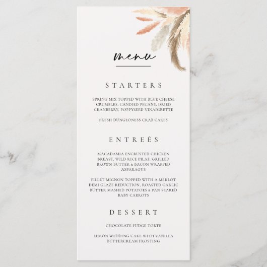 の食結婚品メニューカードディナーランチブランチC100 メニュー (正面)