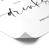 の食結婚物と飲み物はミニマルにサイン ポスター (角)