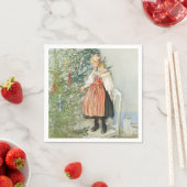 の飾クリスマスツリー – カール・ラーソン スタンダードカクテルナプキン (インサイチュ)