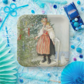 の飾クリスマスツリー – カール・ラーソン ペーパープレート (パーティー)