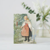 の飾クリスマスツリー – カール・ラーソン ポストカード (スタンド正面)