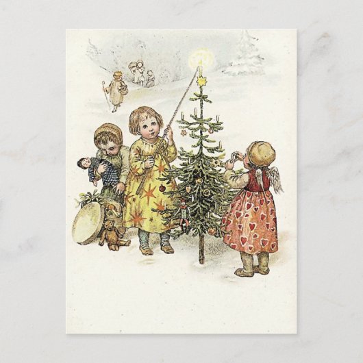 の飾クリスマスツリー シーズンポストカード (正面)