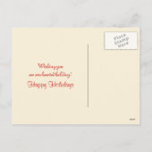 の飾クリスマスツリー – ビンテージクリスマス シーズンポストカード (裏面)