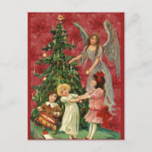 の飾クリスマス・ツリー・エンジェル・チルドレン ポストカード (正面)