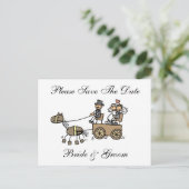 の馬結婚と馬車は日付を保存する 案内ポストカード (スタンド正面)