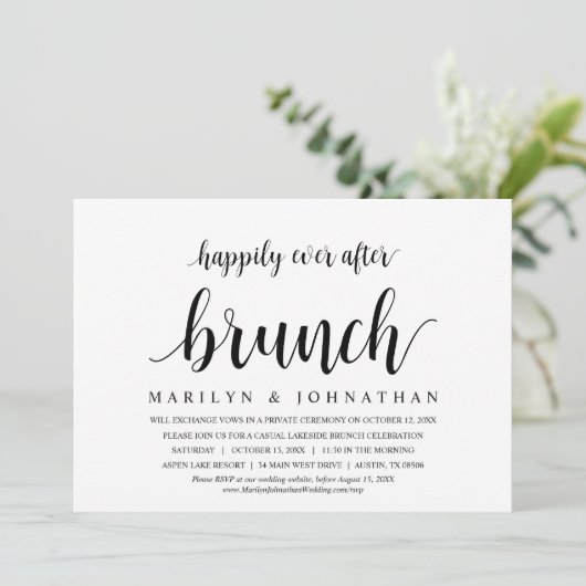 の駆け落ちディナー結婚ブランチの後に幸せに 招待状 (スタンド正面)