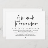 の駆け落ちパーティーを思い出結婚すべきブランチ 招待状 (正面/裏面)