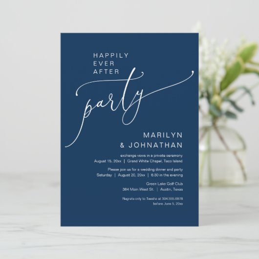 の駆け落ち結婚のパーティー 招待状 (スタンド正面)