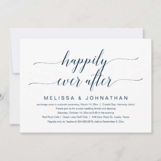 の駆け落ち結婚パーティーが侵入した後 招待状 (正面)